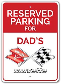 Rezervirani parking Chevy Corvette, novost Auto-znakovni, metalni garažni znak - 16 x 24