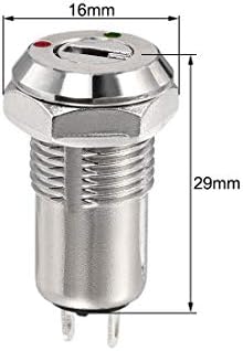 UXCell 12mm 2 pozicije zaključavanje tipki prekidač tipki sa tipkama br