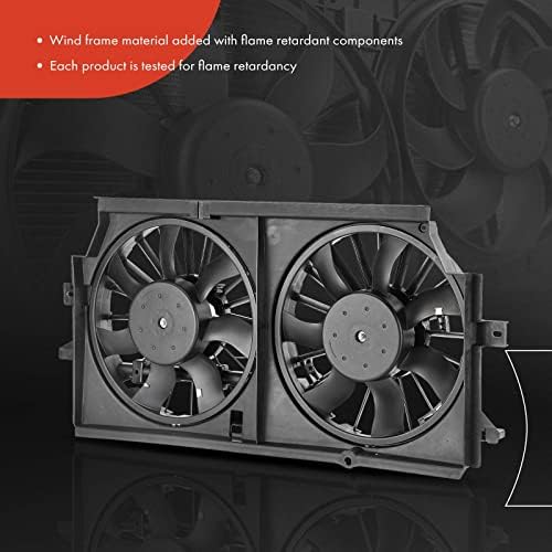 Montaža ventilatora ventilatora hlađenja hlađenja hladnjaka premium motora kompatibilna sa Buick Regalom, stoljećem, 2000-2001, 3,1l 3,8L, zamjena # 12463014, 12463015