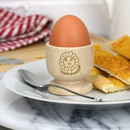 Azeeda 'Suncokret sa licem' drvena čaša za jaja