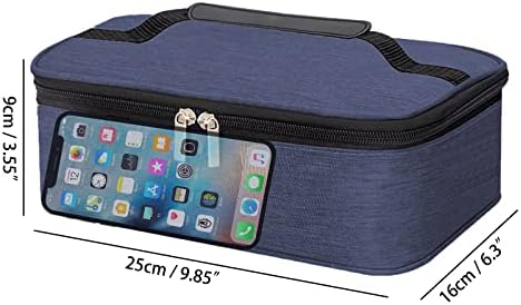 YQBOOM mala torba za ručak za muškarce i žene prenosive torbe za hlađenje kompaktna kutija za ručak za višekratnu upotrebu torba za užinu za odrasle-plava