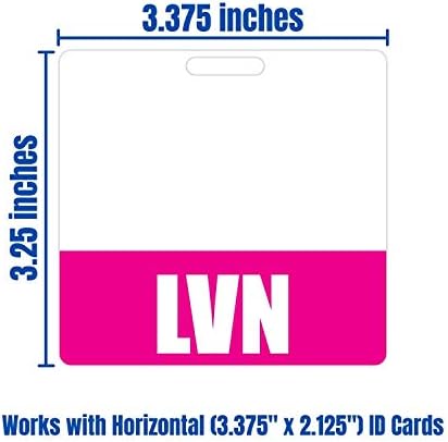 LVN Badge Buddy - horizontalne oznake značke za teške uslove rada za licencirane medicinske sestre - dvostrana identifikaciona kartica