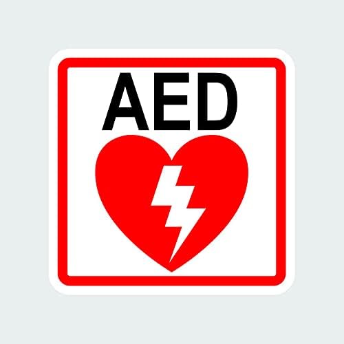 fagraphix AED naljepnica Naljepnica samoljepljiva automatizirani vanjski defibrilator srčani Arest sigurnost zdravlje Medic hitne