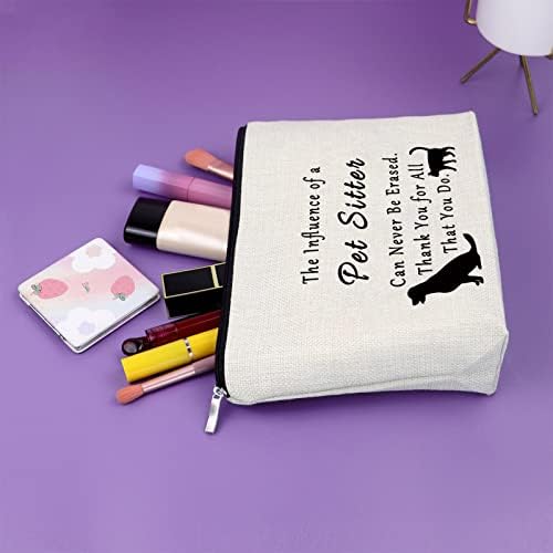 Pet Sitter pokloni Pet Lover pokloni torba za šminkanje pas Cat Lover pokloni za žene zahvalnost pokloni Ideje kozmetička torba rođendan