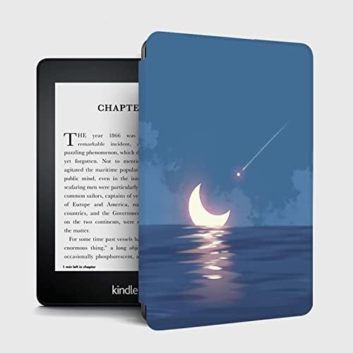 WunM Studio odgovara potpuno novoj 7 Kindle Oasis , vertikalni preklopni poklopac za gledanje u više uglova sa automatskim buđenjem/spavanjem, okeanski mjesec Meteor romantično plava