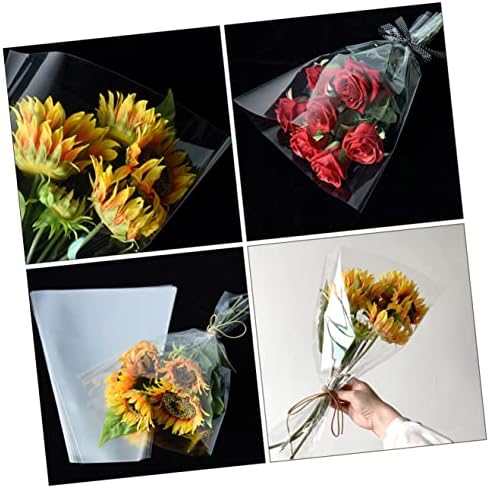 STOBOK 250 kom pakovanje Plastična svadbena poklon torba rukavi profesionalni buket praktična cvjetna dekorativna papirna folija pokloni
