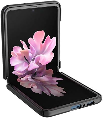Nakedcellphone Case za Galaxy Z Flip, [Crna] zaštitni poklopac za Snap-On [grid Texture] za Samsung Galaxy Z Flip 5G Telefon 2020
