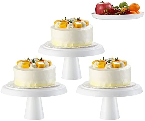 Uživajte u sebi 3-dijelni Set štandova za bijele torte, svestranih tanjira za deserte i voćnih tanjira, poslužavnik za serviranje Cupcake Display za svaku priliku