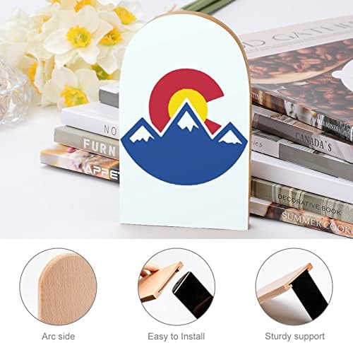 Colorado Sunset1 slatka knjiga EndsWooden Bookends držač za police knjige razdjelnik moderni dekorativni 1 par