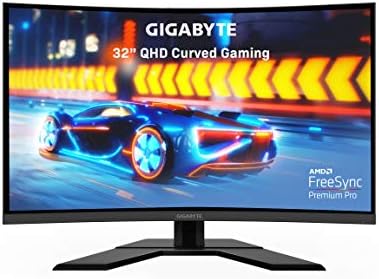 GIGABYTE G32QC 32 165Hz 1440p zakrivljeni Gaming Monitor, 2560 x 1440 VA 1500r , 1ms vrijeme odziva, 94% DCI-P3, Vesa Display HDR400,