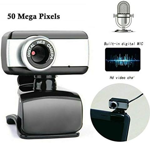 Fansipro za PC računar 50.0 Mega Pixel USB 2.0 HD kamera klip za web kameru sa mikrofonom, 5 * 4.8 * 6 (CM), Crna