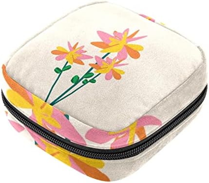 ORYUEKAN torba za Period, torba za odlaganje higijenskih uložaka, ženstvena torba za higijenske uloške za djevojčice žene dame, moderan minimalistički uzorak cvijeta i tačke