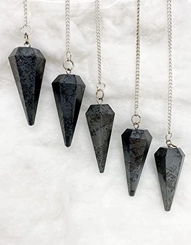 Umirujuće kristale Bulk 5 kom Natural sodalite Gemstone dowing klatno za divinaciju Čakra Izlječenje Idealan poklon W / torbica za