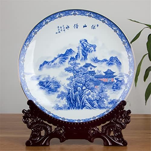 YFQHDD Keramička ploča Tradicionalni kineski stil Snežni prizor Porculanski ukrasni tanjir Metopa za dnevni boravak Hotel
