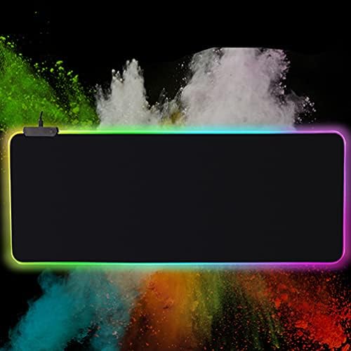 SOLUSTRE office desk Accessories office Desk Accessories 2pcs RGB Gaming Pad-otporan veliki prošireni režim osvetljenja LED meka podloga