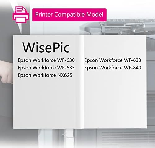 WisePic 127 Crna prerađena zamena kertridža sa mastilom za Epson 127 T127 za upotrebu sa radnom snagom 545 645 633 845 630 840 WF-3540 WF-3520 60 WF-7520 wf-7010 wf-3530 wf-7510 635 štampač