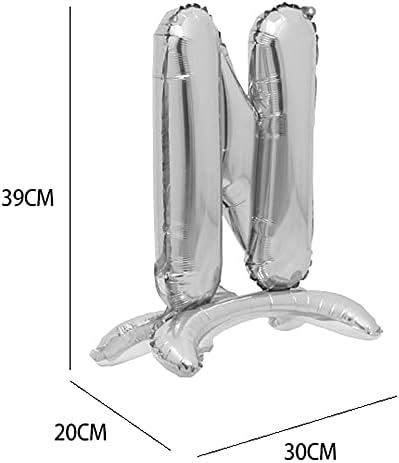 16 inčni stojeći jedno srebrni abecedni broj slova baloni aluminijski viseći foliju Film sa balonom vjenčanje rođendan zabava na banner zraku milar baloni