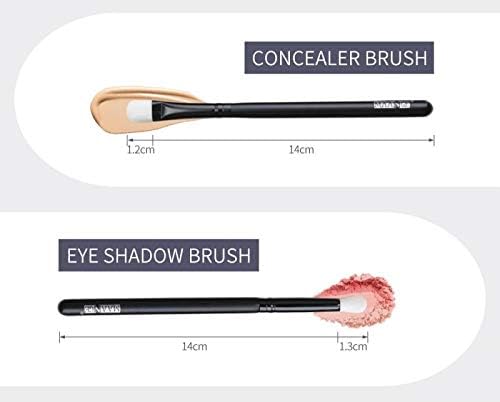 DXMRWJ 9 / 12pcs Set četkica za šminku Eyeshadow prah highlight rumenilo četkica za čišćenje lica Mekani kožni osnovni četkica Maquiagem