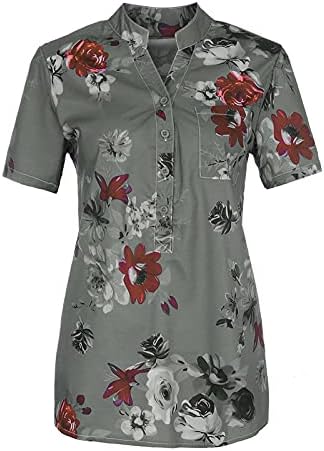 Bluze za žene moda 2023 Ženski vrhovi Dressy Casual Ljeto Izlazi vrhunske seksi majice Business gumb spušta