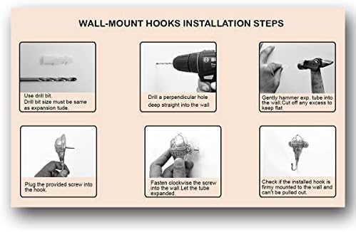 Indianchelf 2 Pack kuka | Male ključeve za zid | Tirkizne zidne kuke za viseće teške dužnosti | Kuke za oblaganje od drvenih zida