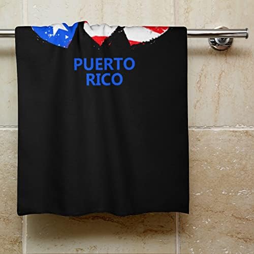 Zastava države Portoriko Srčani ručnici za ručnici super upijaju ručnik brzo suho