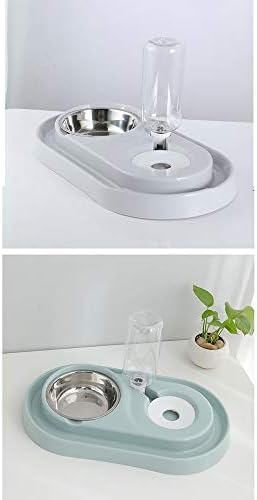 SLATIOM posuda za hranu sa bocom za vodu Automatski dozator vode hranilica za kućne ljubimce dvostruka posuda od nerđajućeg čelika