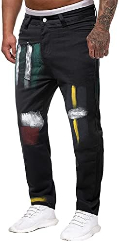MIASHUI 511 Slim Fit Muška Moda Casual Crna ravna rupa kopča sa patentnim zatvaračem traper duge pantalone pantalone pantalone 501