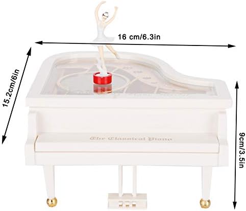 NITRIP Rotirajuća muzička kutija Pokret Music Box Music Box Reproduciraj Dekoracija tablice Klavir Oblik Vintage Music Box za rođendanski