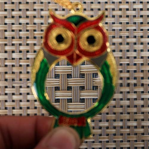 10x Owl Privjesak Ogrlica džepna lupa Mini prijenosni povećalo alati za pomoć pri čitanju za ženski nakit, kovanice, marke, mapa