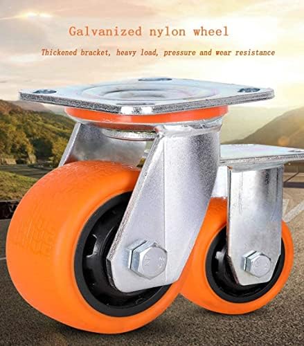 Nianxinn zakretni kotači za teške uvjete 200mm pocinčani najlonski kotač na kotačima Industrijski točak 2poecs Namještaj za zamjenu kotača za zamjenu kotača 400kg za radionice, magacinski mjehurići