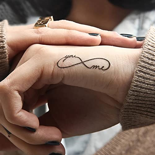 ASDFGH ARM ARM ARM STICKER Par lažni tetovirani kit savjeti za ruke Alati Ljubavni simbol Vodootporne privremene tetovaže Muške žene