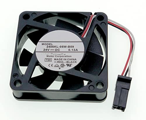LEYEYDOJX novi ventilator za hlađenje sistema kompatibilan sa Fanuc 2406kl-05W-B59 DC 24V 0.13 a 3.12 W 6cm 4600 RPM Veličina: 60×60×15mm.