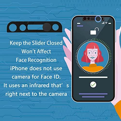 Poklopac prednje kamere telefona, poklopac web kamere kompatibilan za iPhone X/XS/XR/XS Max,iPhone 11/11 Pro/11 Pro Max,iPhone 12/12 Mini /12pro /12pro Max,štiti privatnost i sigurnost, ne utiče na ID lica