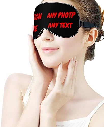 Prilagođena maska ​​za oči, personalizirane maske za spavanje, slijepo očiju zanimanje zanimanje zanimanje s podesivim kaišem za prijevoz aviona koja spava