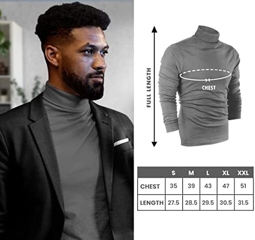 Utopia Wear Premium Cotton Blend Interlock Turtleneck Muška Majica Pulover Džemper