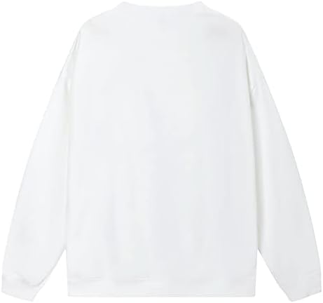 FANDREAM Slatka dukseva za žene Sretan božićni zadebljanje pulover Moderna radna komunalna košulja Žene božićne majice