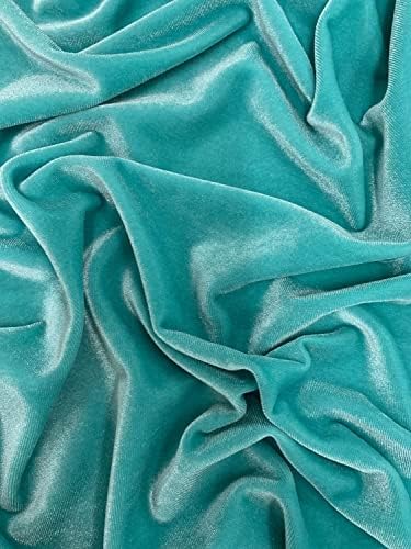 Princeza Aqua plavi poliester Spandex rastezljiva baršunasta tkanina za mašne, gornji čvorovi, oblozi za glavu, gumice, Odjeća, Kostimi,