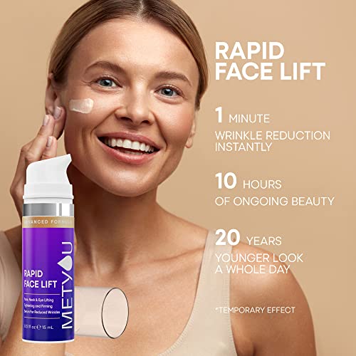 Rapid Face Lift, anti-aging Rapid Wrinkle Reduction For Face with Peptides, 60 Seconds Reduces Crow's Feet, Dark Circles, Under eye
