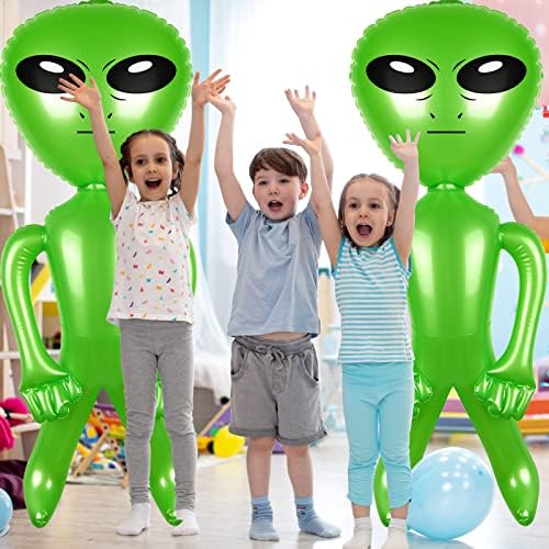 2 komada 63 inčni džinovski vanzemaljski jumbo vanzemaljski zeleni vanzemaljci naduvavaju igračke za puhanje stranke za zabavne ukrase Alien Theme party rođendan Halloween Uskrs Božić