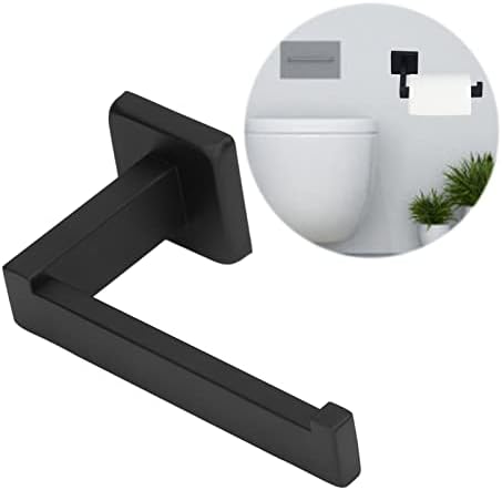 Držač toaletnog papira Matte crna, toaletni tkivni kotrljač Dispenzer za zid od nehrđajućeg čelika Držač za toalet za kuhinju