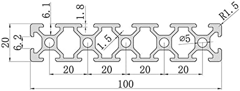 VOREAL 20100 T-Slot ekstruzija aluminijumskog profila evropski Standard anodizirana Linearna šina za CNC lasersko graviranje alat za obradu drveta ležerno