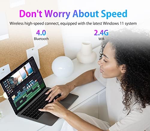 WAKST 14.1 Windows 11 Pro Laptop, Intel Celeron N3350, 1920x1080 FHD IPS ekran, Ultra tanak Notebook računar, sa 4GB RAM BT4. 2, računar