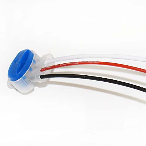TPC Wire & Cable Corp. konektori za spajanje žice za brzu slavinu 22-14 Awg-2 ili 3 konektor za električnu žicu - 200pk plava kapa za brzu slavinu, prozirno tijelo-plamen otporno na najlon - vlagu, 600v