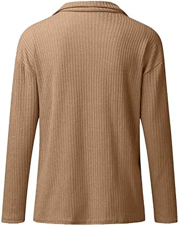 Ženski džemper za posadu dugih rukava navratnik pola patentnog zatvarača pulover pleteni džemper gornji slatki džemperi