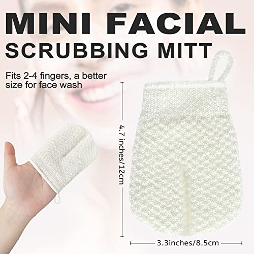 MIG4U MINI 3 kom simutiranje lica pilinga Mitt, sredstvo za čišćenje lica peru rukavice za muškarce i žene mrtve suhe kožne banje,
