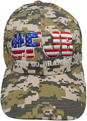 Trgovinski vjetrovi #FJB Idemo Brandon američka zastava prekrivač Acu Digitalni kamuflažni Camo poliester podesivi vezeni šešir za Bejzbol loptu