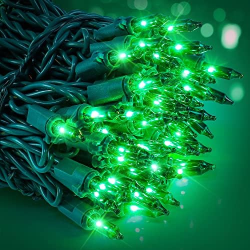 woohaha Božićna žičana svjetla, 120v UL certificirani 2PACK 50 Count sa žarnom niti Clear Mini Green Wire Fairy Light, Božić Tree