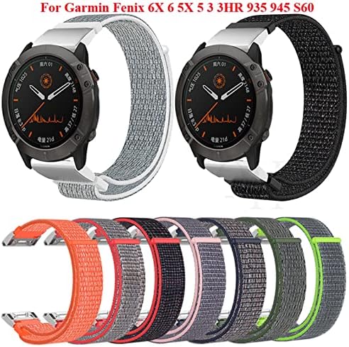 PCGV Quick Release najlonski remen za sat za Garmin Fenix ​​7x 7 6x 6 Pro Fenix ​​5x 5 3 3HR 935 945 Smart Watch 22 26 mm remen