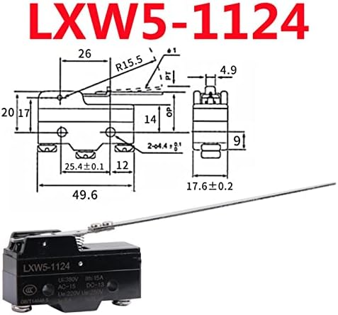HIKOTA 1kom Lxw5 mikro prekidač AC 380V DC 220V 10A potisni klip aktiviran trenutni granični prekidač LXW5-11m 11Q2 11D