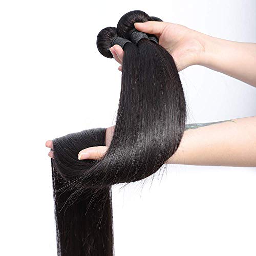 F_noble Hair Brazilski ravni snopovi 8A razred neobrađena Djevičanska duga ravna ljudska kosa Remy Weave ekstenzije prirodna boja